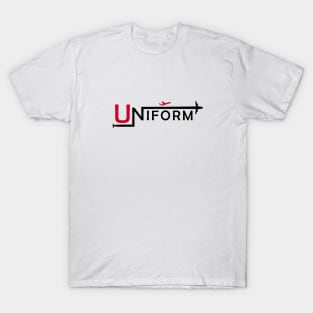 UNIFORM Aviation Phonetic Alphabet Pilot Airplane T-Shirt